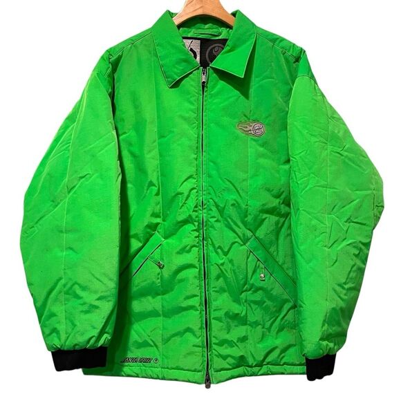 Vintage Santa Cruz Green Puffer Jacket Men’s Sz L - Picture 1 of 4